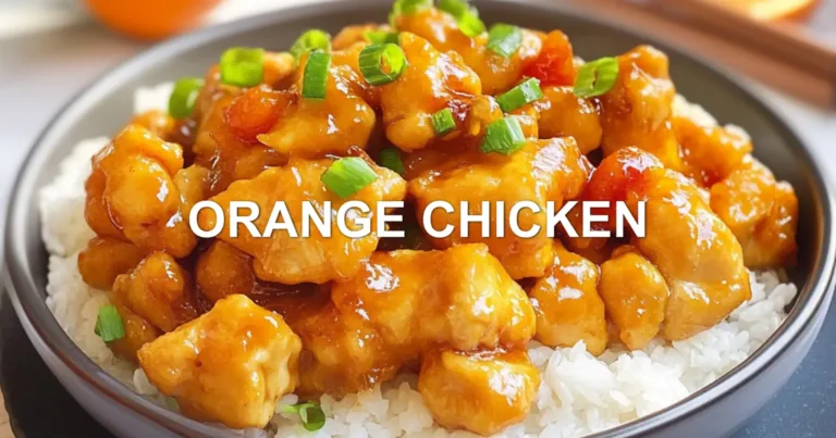 ORANGE CHICKEN centered hero view, clean and uncluttered