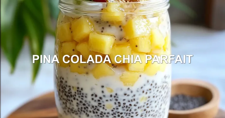 PINA COLADA CHIA PARFAIT centered hero view, clean and uncluttered