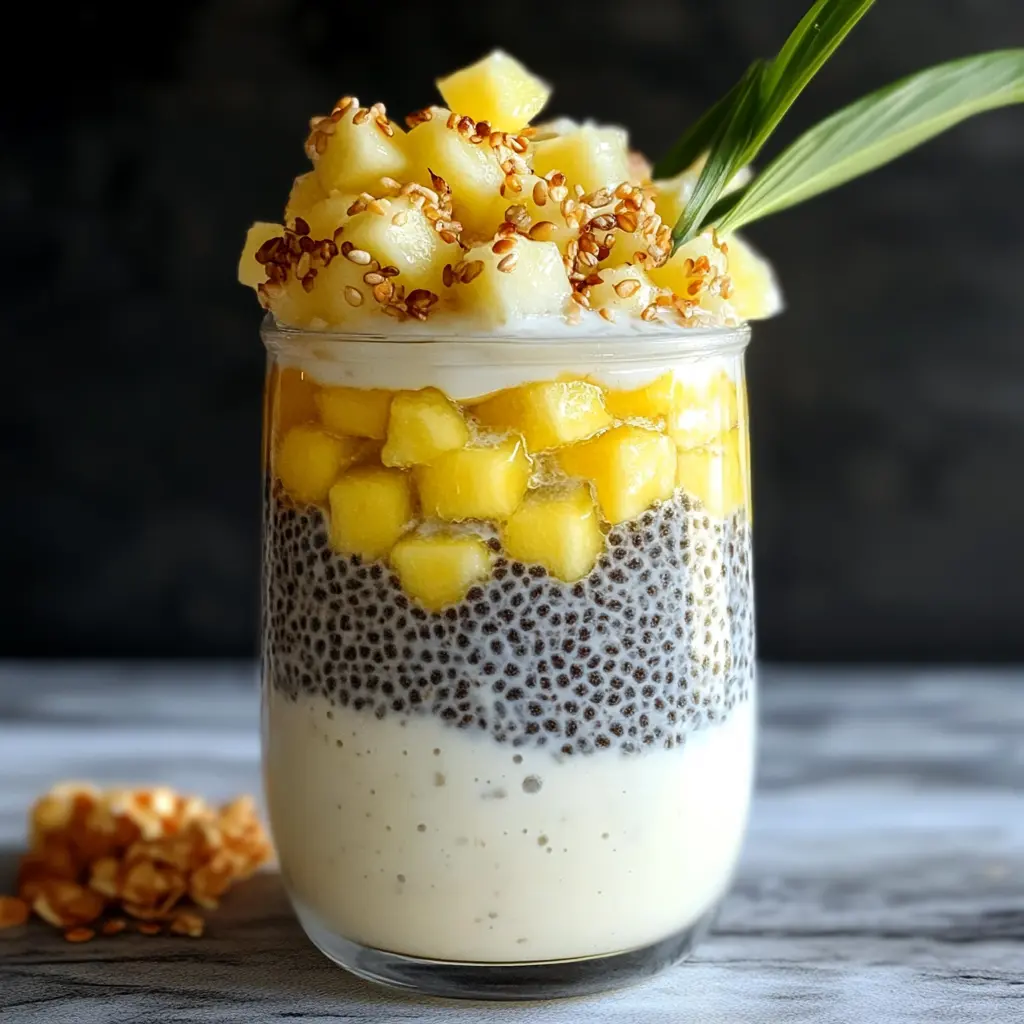 PINA COLADA CHIA PARFAIT centered hero view, clean and uncluttered