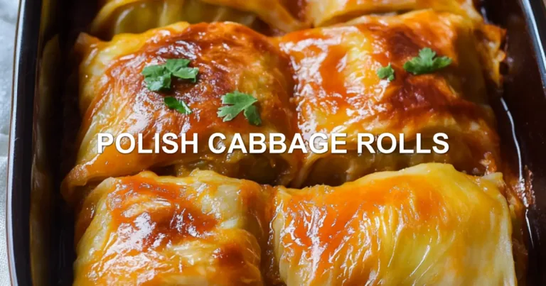 POLISH CABBAGE ROLLS centered hero view, clean and uncluttered