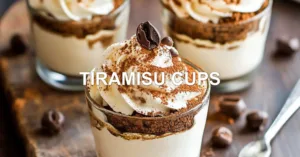 Irresistible Tiramisu Cups Recipe in Simple Steps TIRAMISU CUPS centered hero view, clean and uncluttered