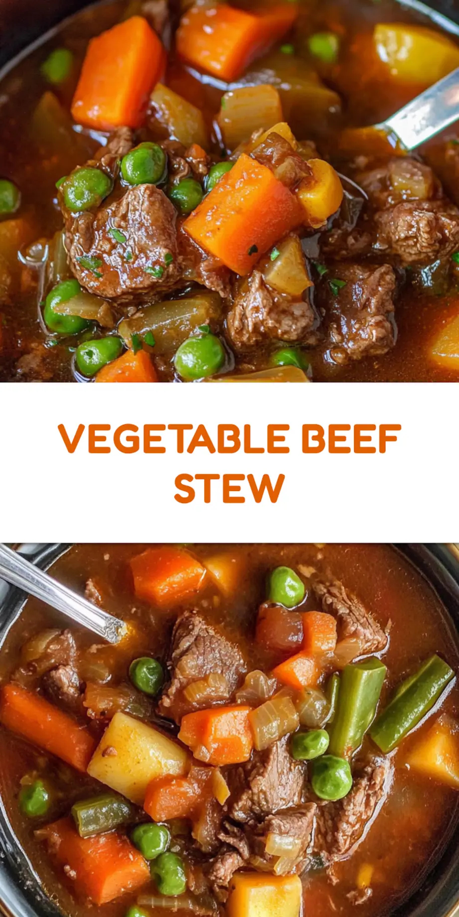 Easy Vegetable Beef Stew Recipe Perfect for Cozy Nights 4 Vegetable beef stew Pinterest pin, centered hero view, clean and uncluttered