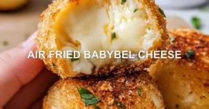 AIR FRIED BABYBEL CHEESE centered hero view, clean and uncluttered