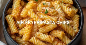 AIR FRYER PASTA CHIPS centered hero view, clean and uncluttered