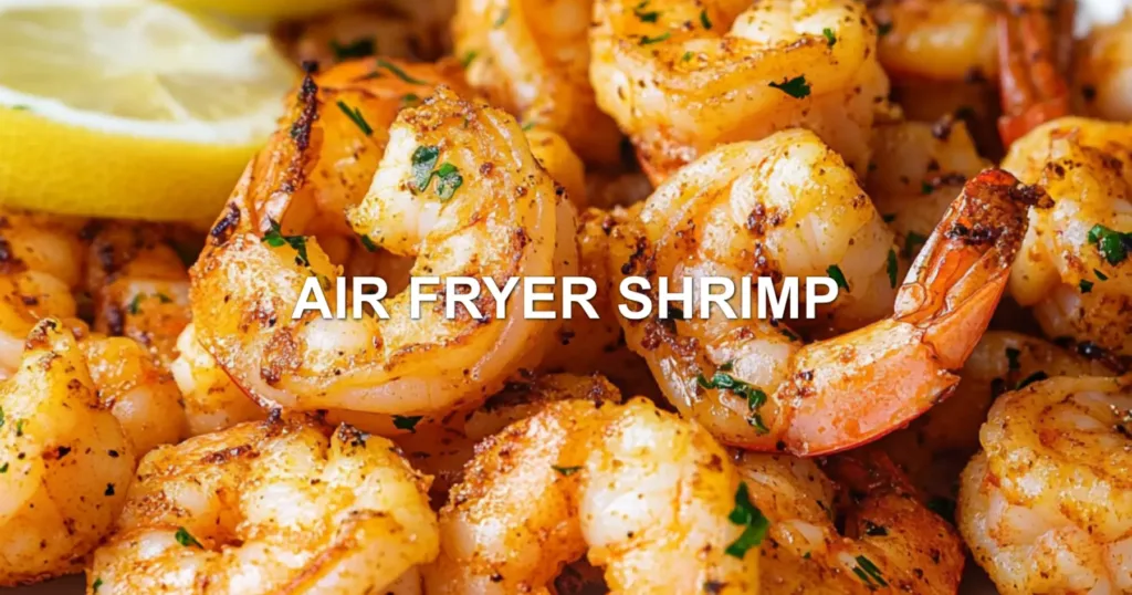 AIR FRYER SHRIMP centered hero view, clean and uncluttered