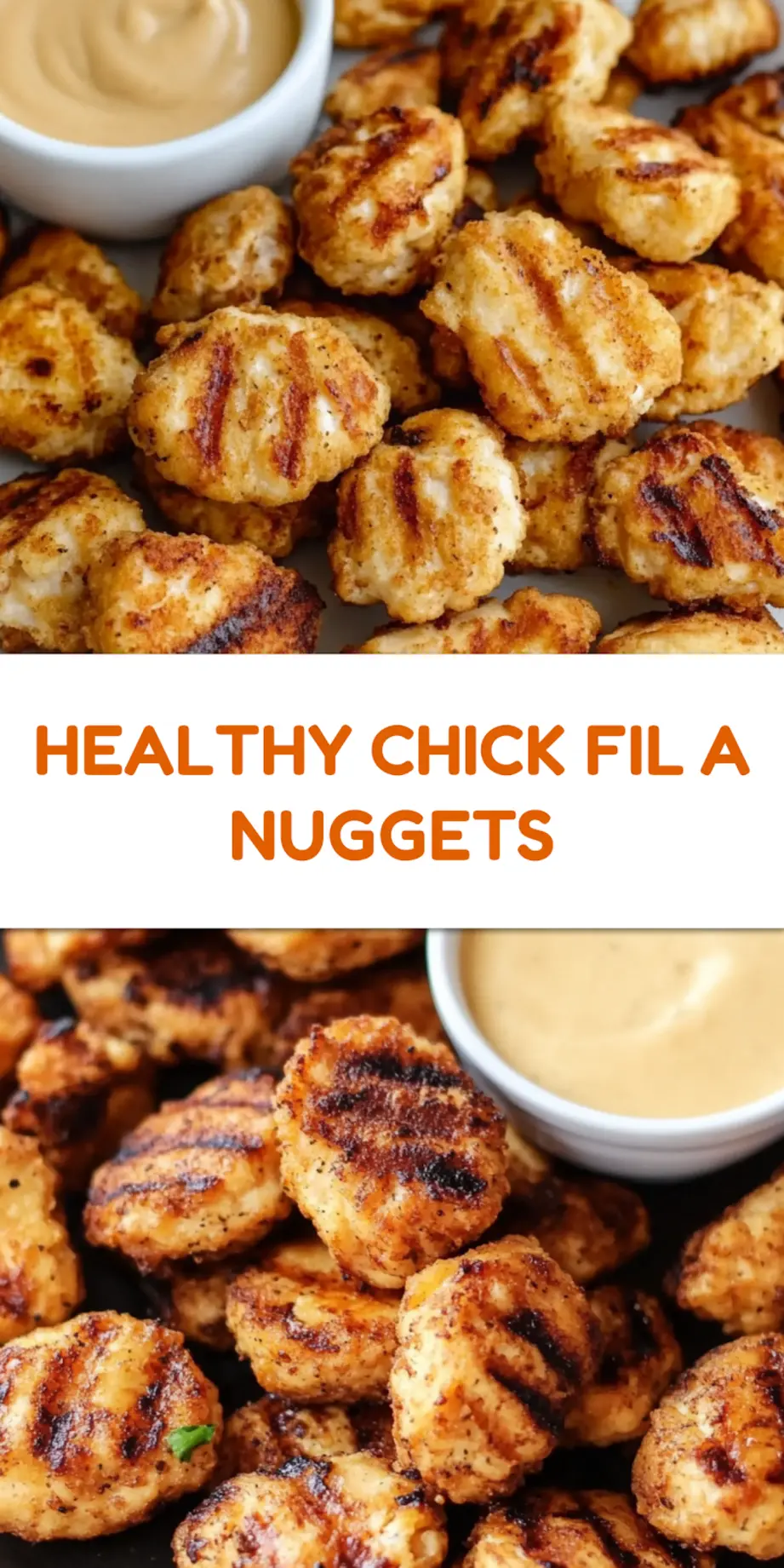 Chick Fil A Grilled Chicken Nuggets centered hero view, clean and uncluttered pin