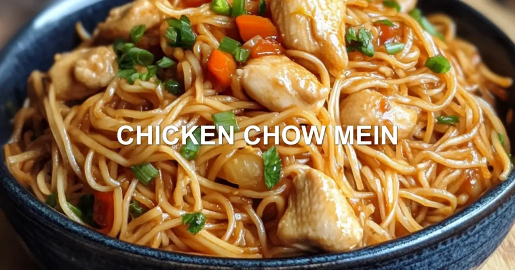 CHICKEN CHOW MEIN centered hero view, clean and uncluttered