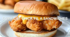 COPY CAT CHICK FIL A SANDWICHES centered hero view, clean and uncluttered