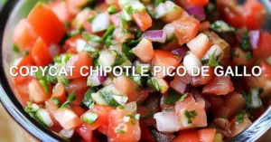 COPYCAT CHIPOTLE PICO DE GALLO centered hero view, clean and uncluttered