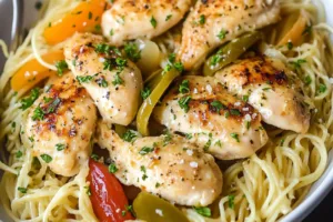 COPYCAT OLIVE GARDEN CHICKEN SCAMPI centered hero view, clean and uncluttered