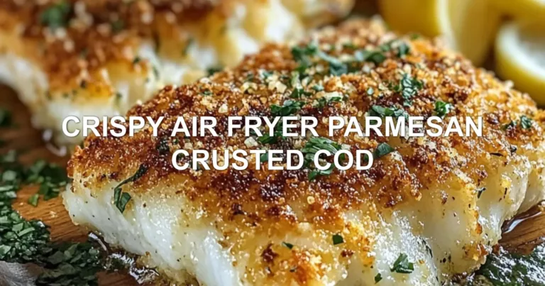 CRISPY AIR FRYER PARMESAN CRUSTED COD centered hero view, clean and uncluttered