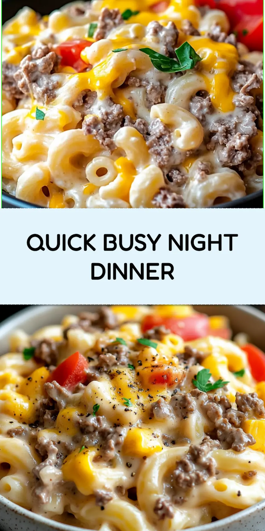 HIGH-PROTEIN CREAMY PHILLY CHEESESTEAK MAC centered hero view, clean and uncluttered