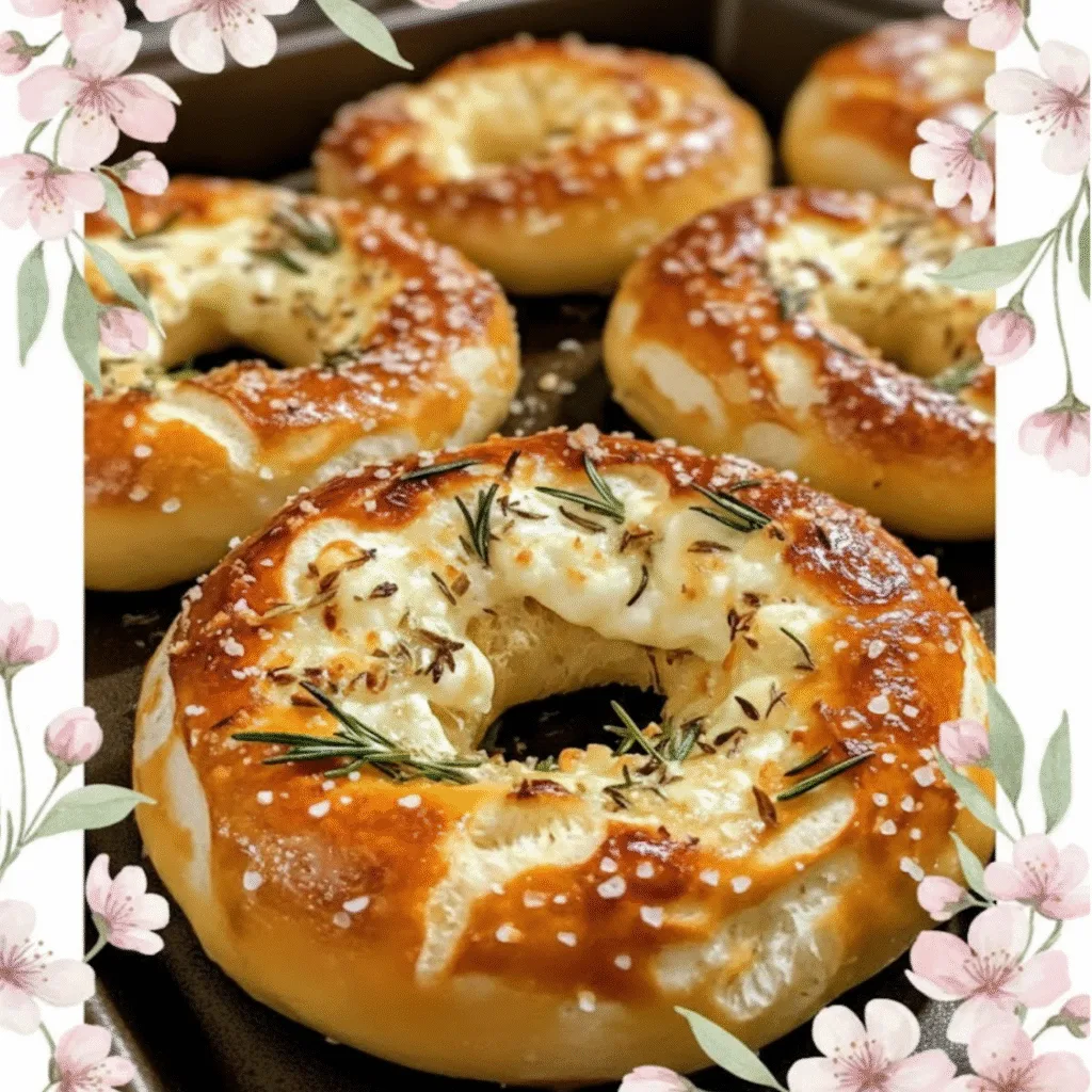Mozarella Stuffed Rosemary parmesan pretzels