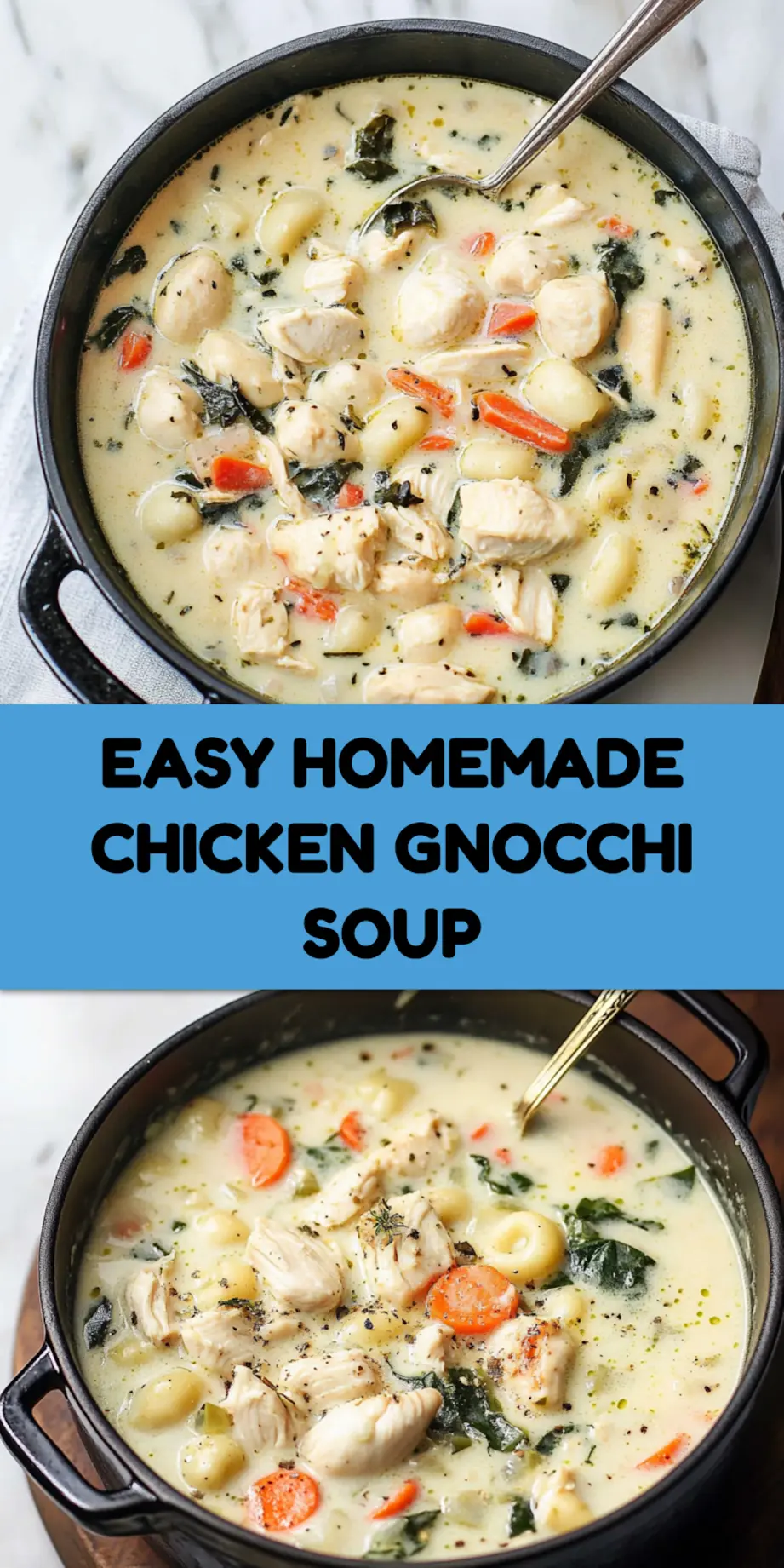 OLIVE GARDEN CHICKEN GNOCCHI SOUP centered hero view, clean and uncluttered