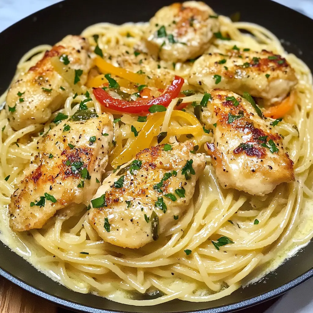 OLIVE GARDEN CHICKEN SCAMPI centered hero view, clean and uncluttered