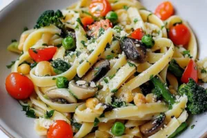 PASTA PRIMAVERA centered hero view, clean and uncluttered