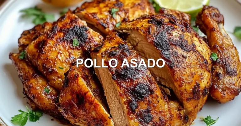 POLLO ASADO centered hero view, clean and uncluttered
