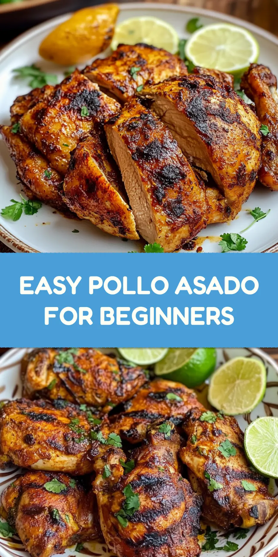 Pollo Asado centered hero view, clean and uncluttered for Pinterest