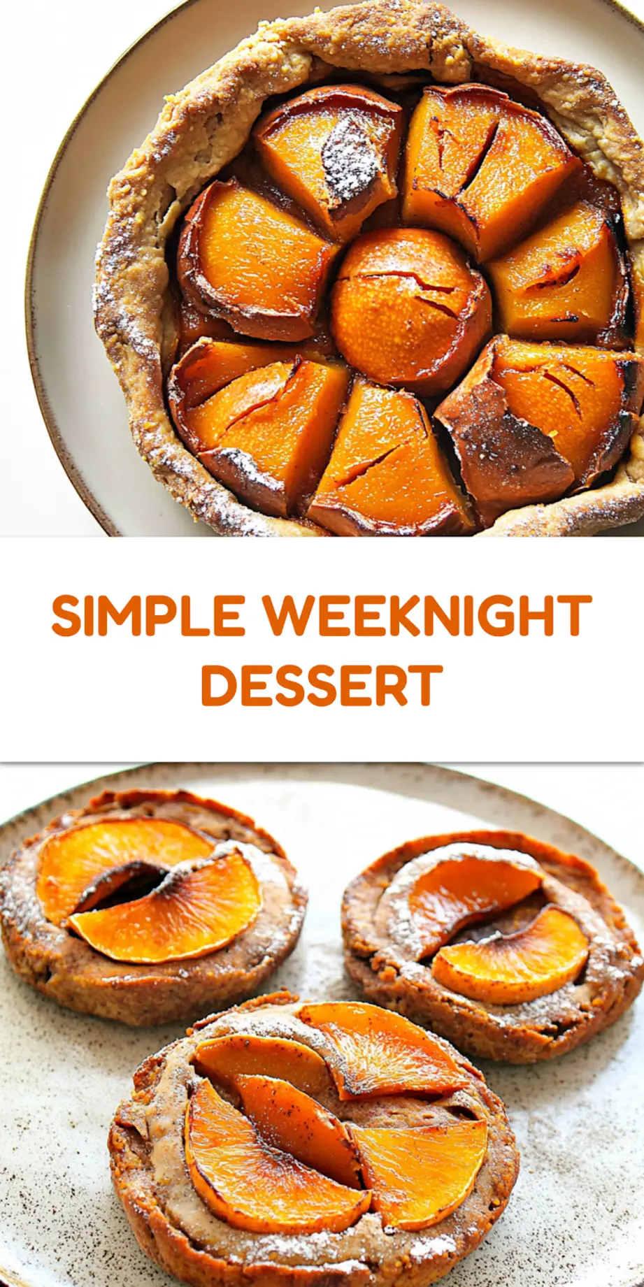 Rustic persimmon galette with golden flaky crust ready to serve