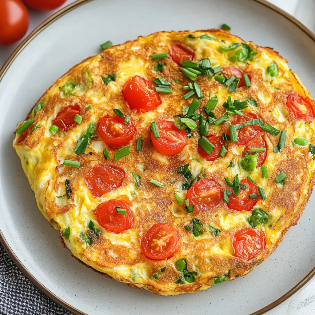 10 MINUTE AIR FRYER OMELETTE centered hero view, clean and uncluttered