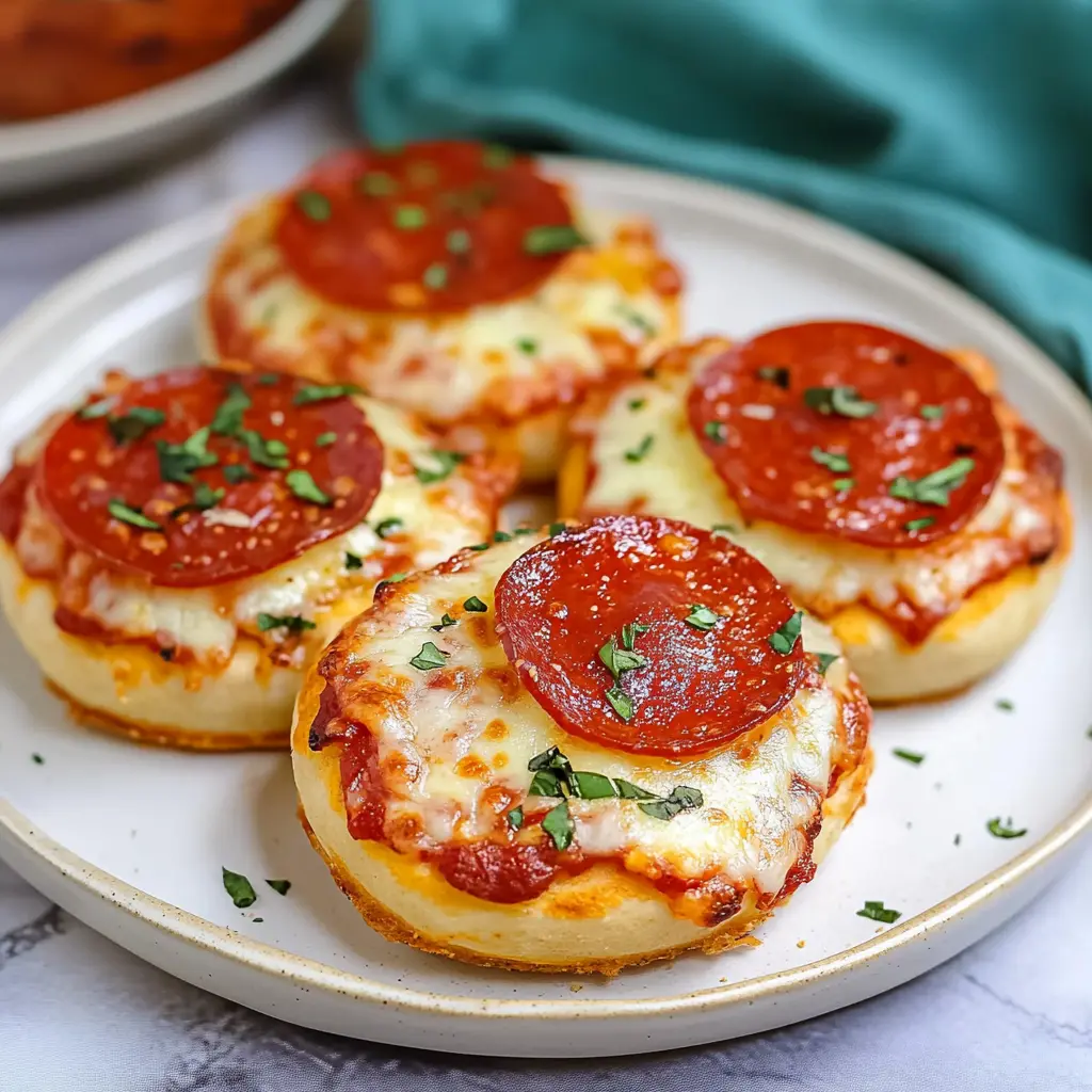 AIR FRYER PIZZA BAGELS centered hero view, clean and uncluttered