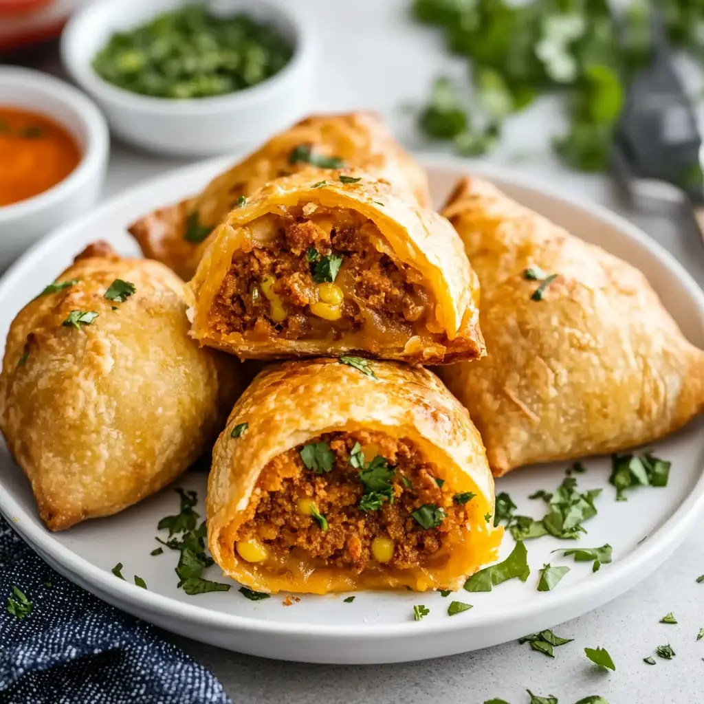 AIR FRYER TACO BOMBS centered hero view, clean and uncluttered