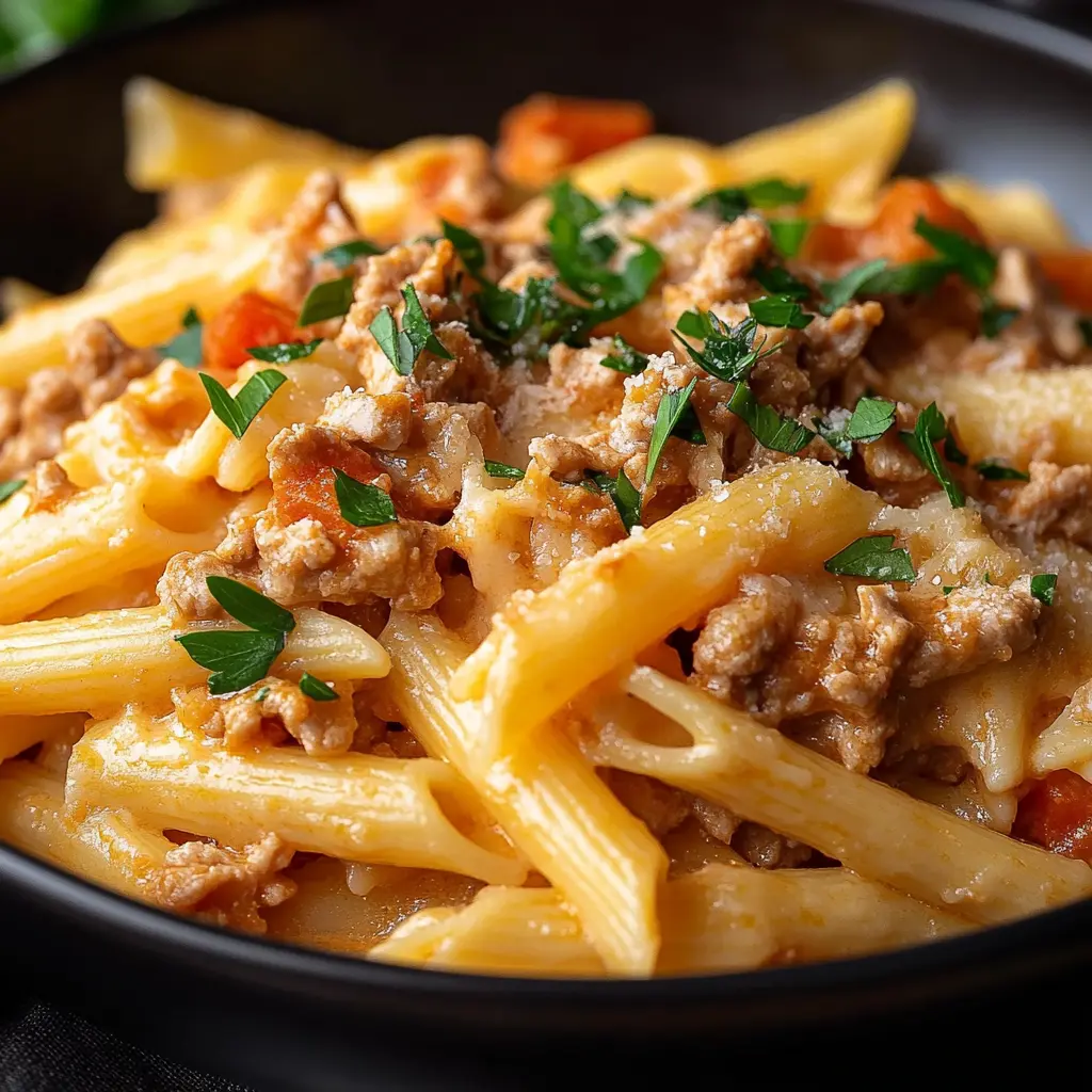 GORDON RAMSAY GROUND TURKEY PASTA centered hero view, clean and uncluttered