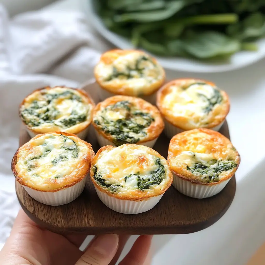 High-Protein Spinach and Cheese Egg Muffins