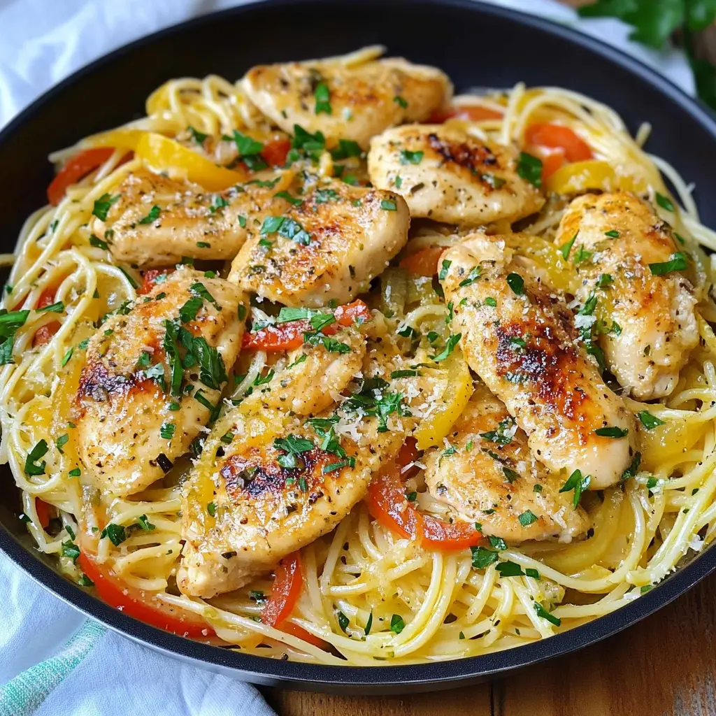 OLIVE GARDEN CHICKEN SCAMPI centered hero view, clean and uncluttered