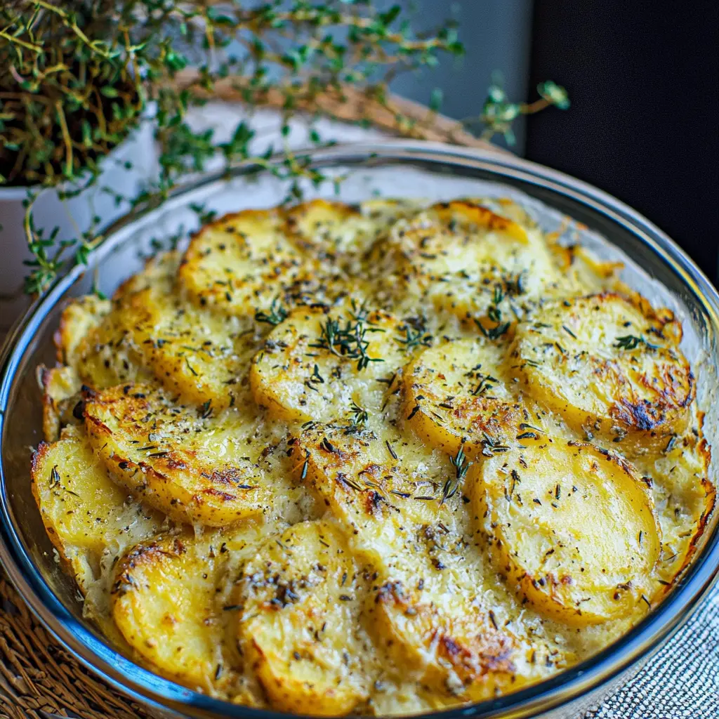 ONE DISH SWEET POTATO CHICKEN GRATIN centered hero view, clean and uncluttered