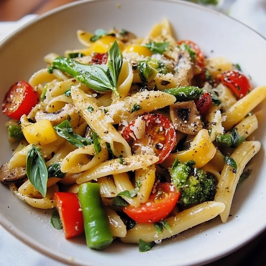 PASTA PRIMAVERA centered hero view, clean and uncluttered