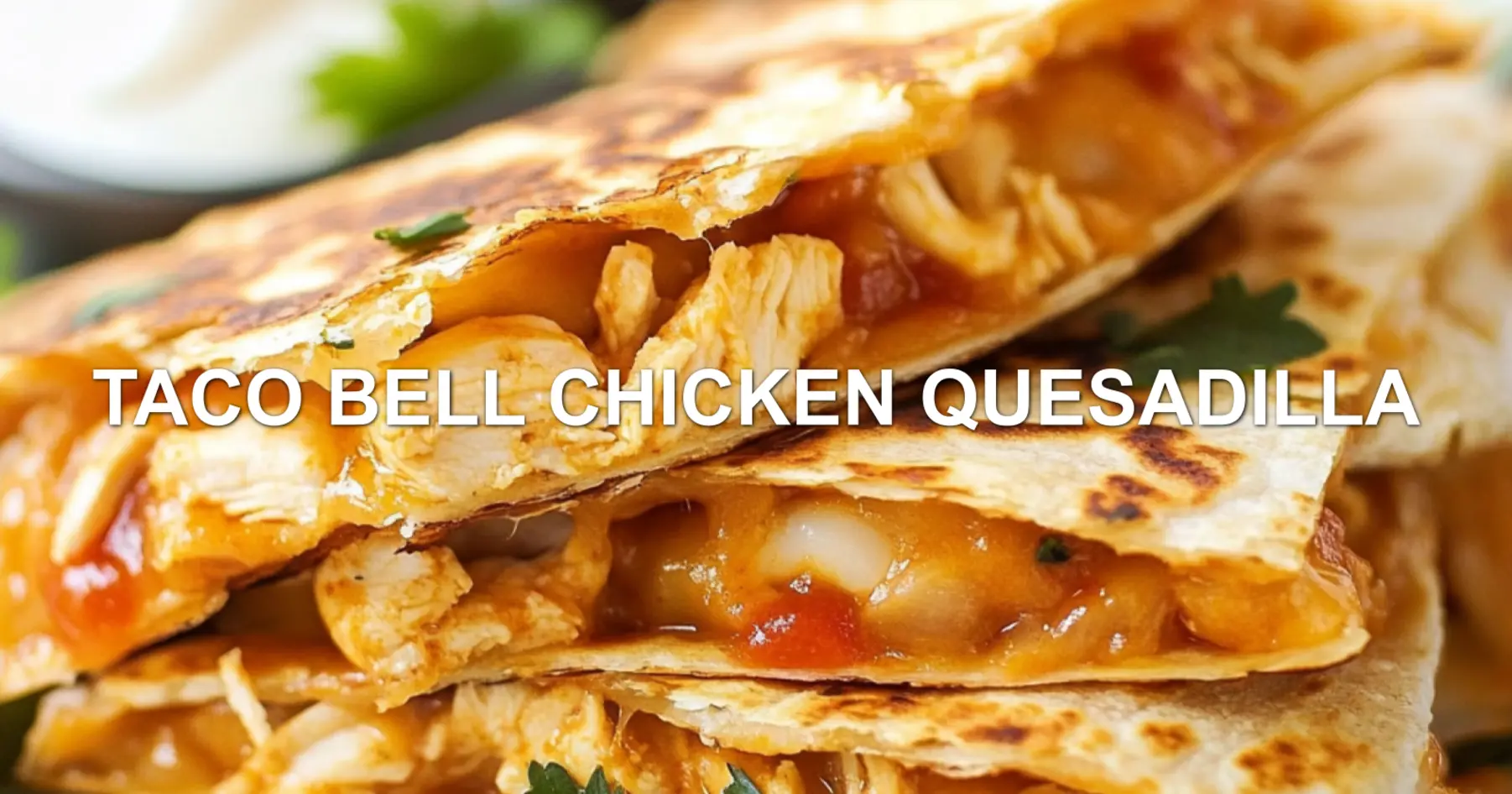 TACO BELL CHICKEN QUESADILLA centered hero view, clean and uncluttered