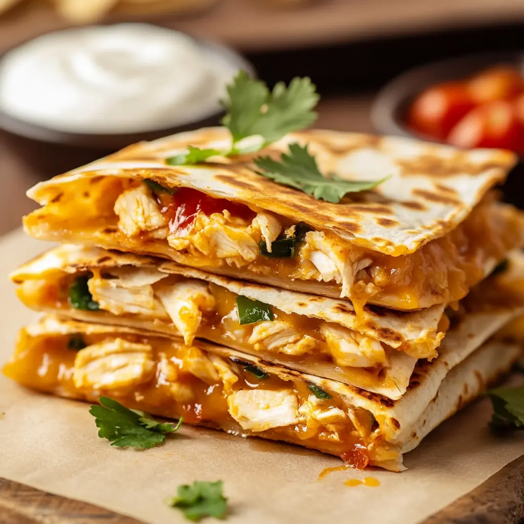 Taco Bell Chicken Quesadilla centered hero view, clean and uncluttered
