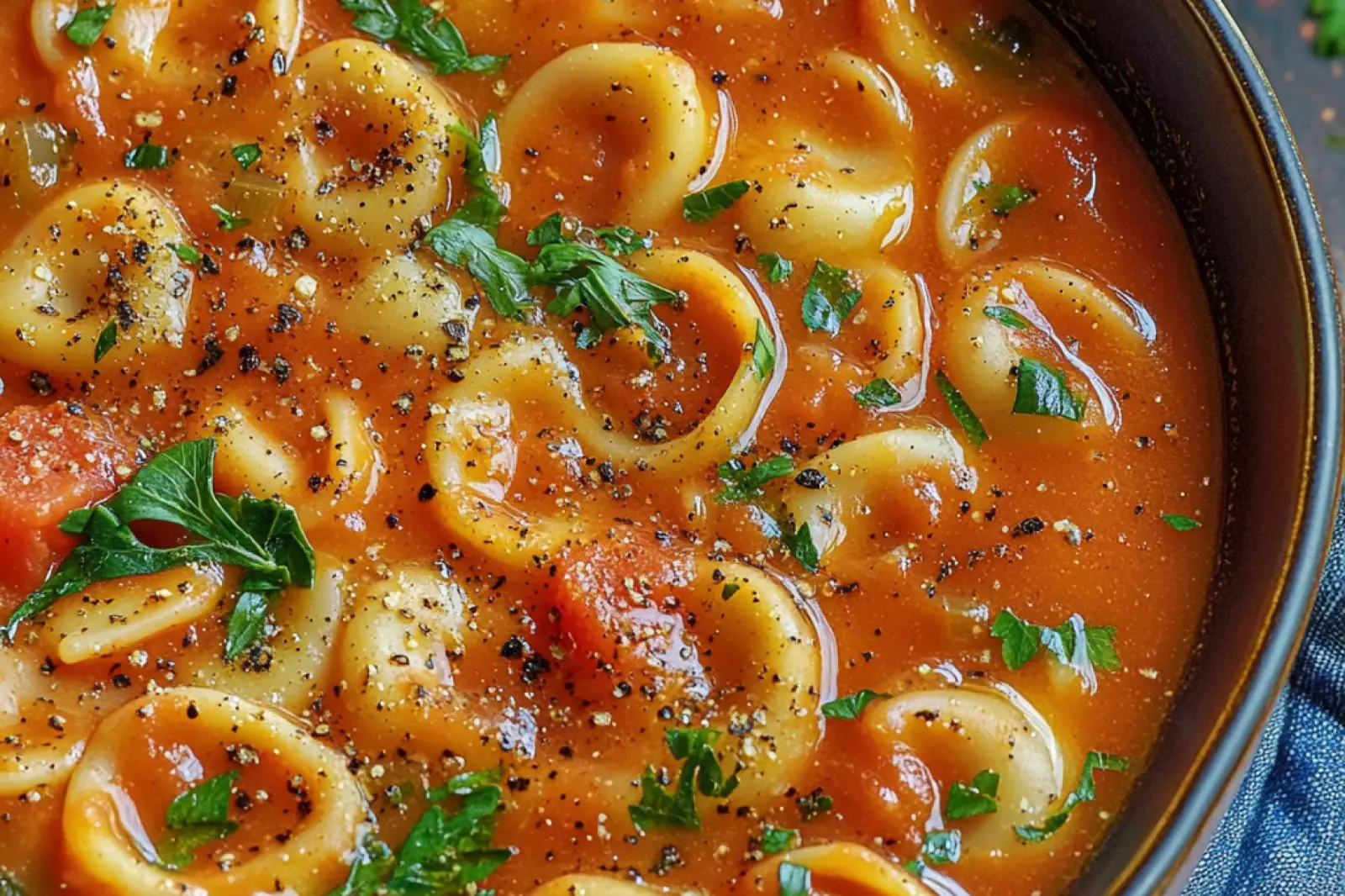 Tomato Tortellini Soup Easy Cozy Dinner Recipe