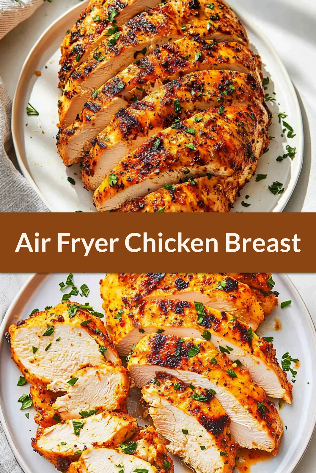 Air Fryer Chicken Breast Easy Recipe for Busy Weeknights 4 AIR FRYER CHICKEN BREAST EASY centered hero view, clean and uncluttered