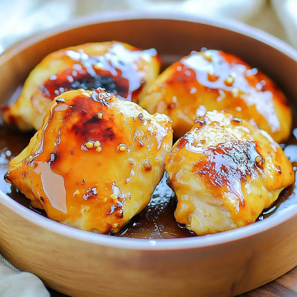 Air Fryer Easter Chicken Thighs Honey Glazed centered hero view, clean and uncluttered