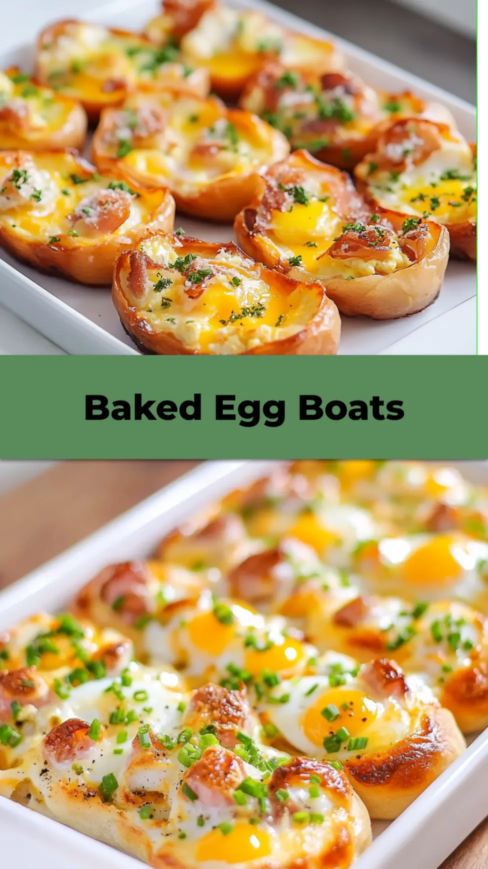 Baked Egg Boats Recipe Easy Weeknight Dinner Ready Fast 4 BAKED EGG BOATS RECIPE centered hero view, clean and uncluttered