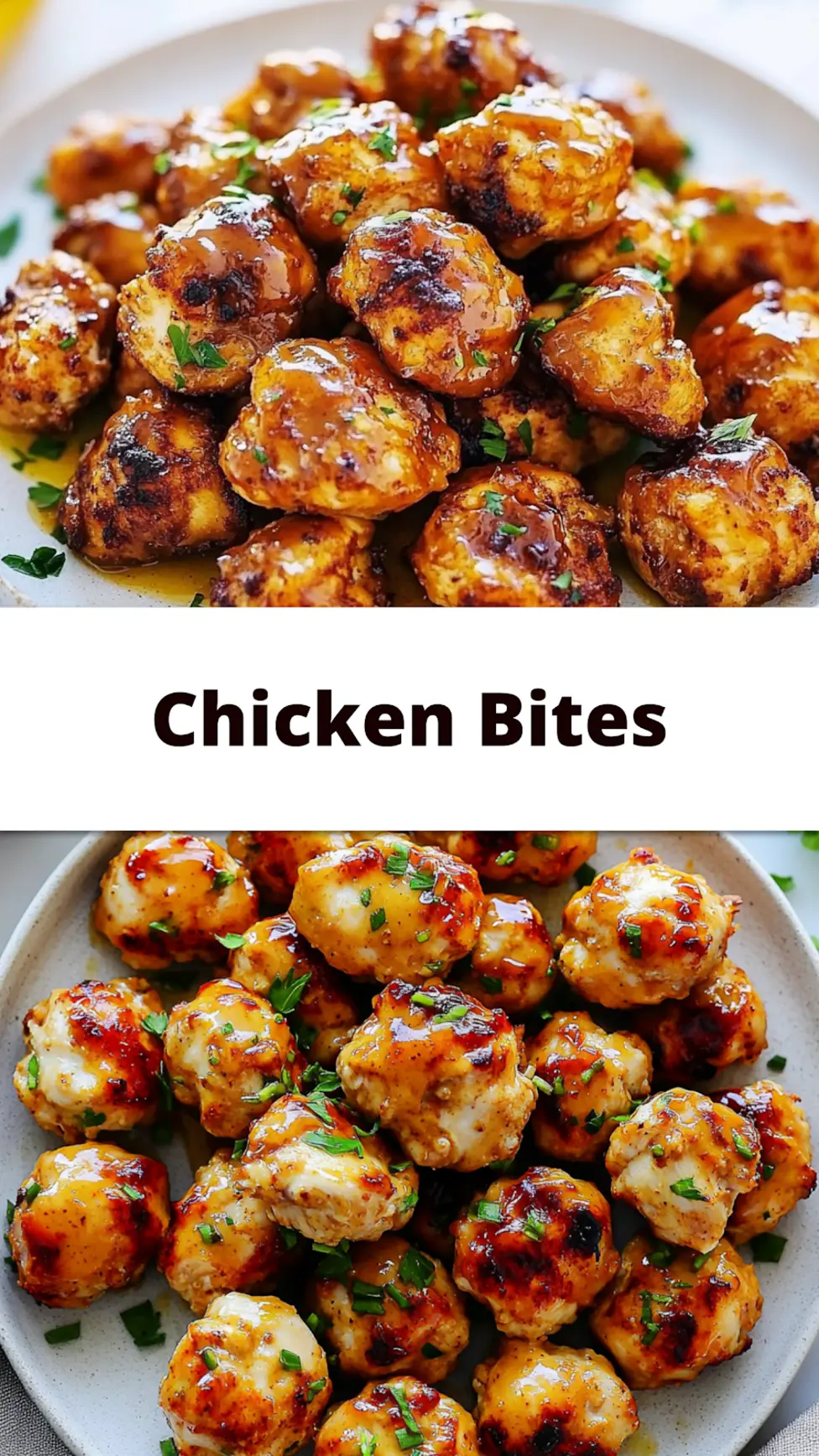 Cowboy Butter Chicken Bites Easy Weeknight Dinner 4 Cowboy Butter Chicken Bites Pinterest pin with golden glazed chicken