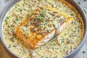 CREAMY MARRY ME SALMON centered hero view, clean and uncluttered