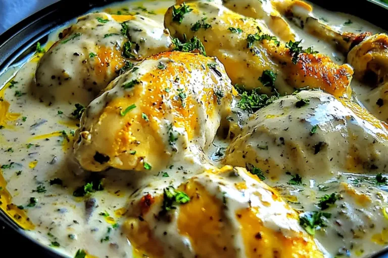 CREAMY RANCH CHICKEN CROCKPOT centered hero view, clean and uncluttered
