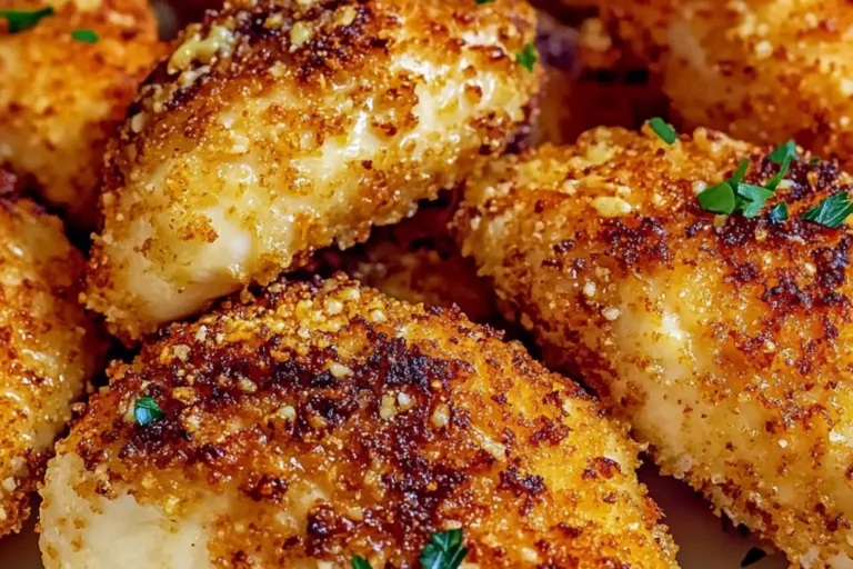 CRISPY AIR FRYER PARMESAN CHICKEN centered hero view, clean and uncluttered
