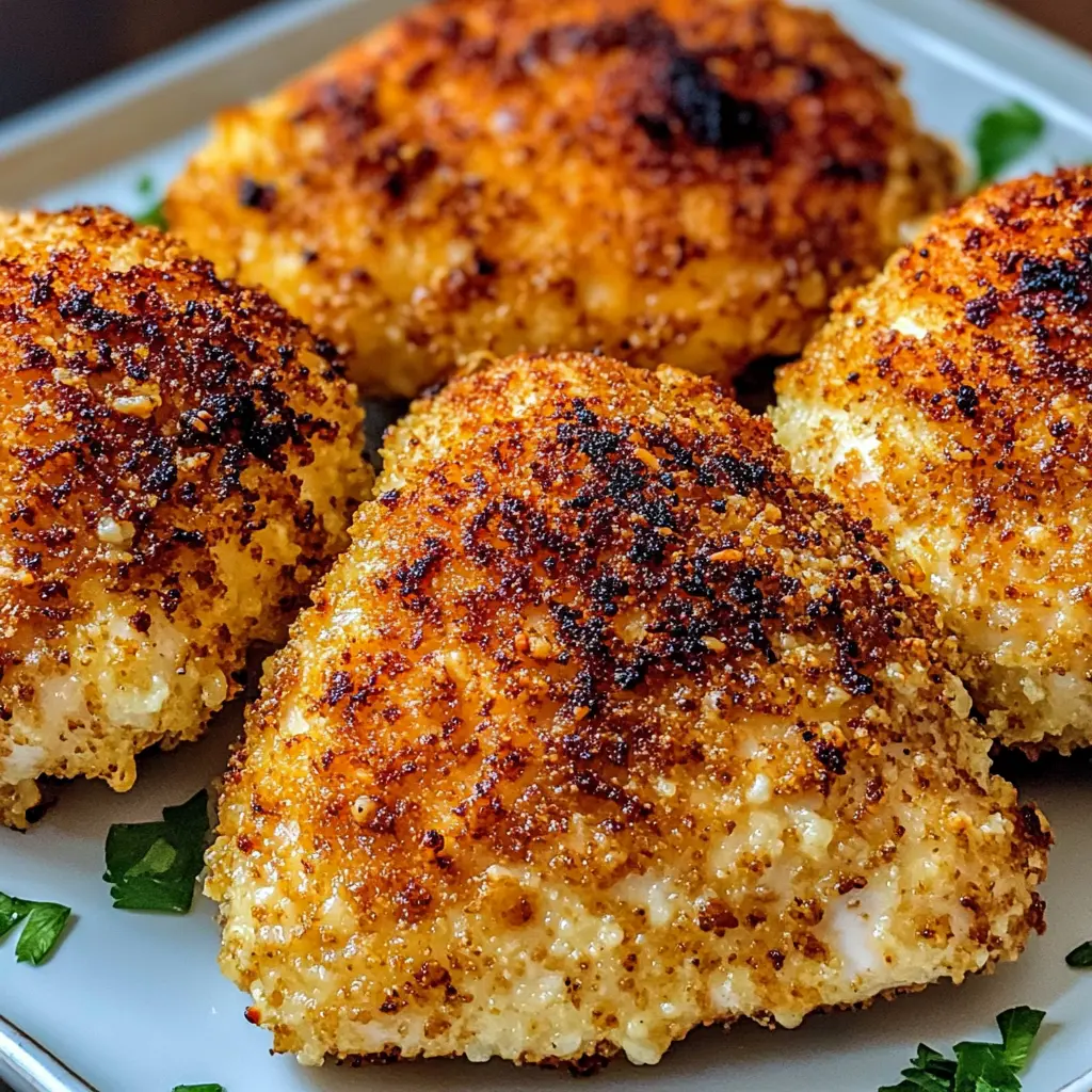 Crispy Air Fryer Parmesan Chicken Easy Weeknight Dinner 3 Crispy Air Fryer Parmesan Chicken centered hero view, clean and uncluttered