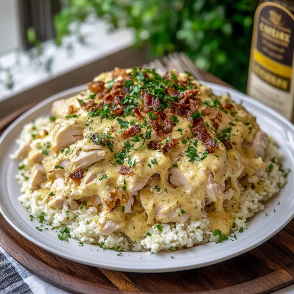 Crock Pot Crack Chicken Easy Comforting Weeknight Dinner 3 Crock pot crack chicken in a slow cooker, creamy and topped with bacon