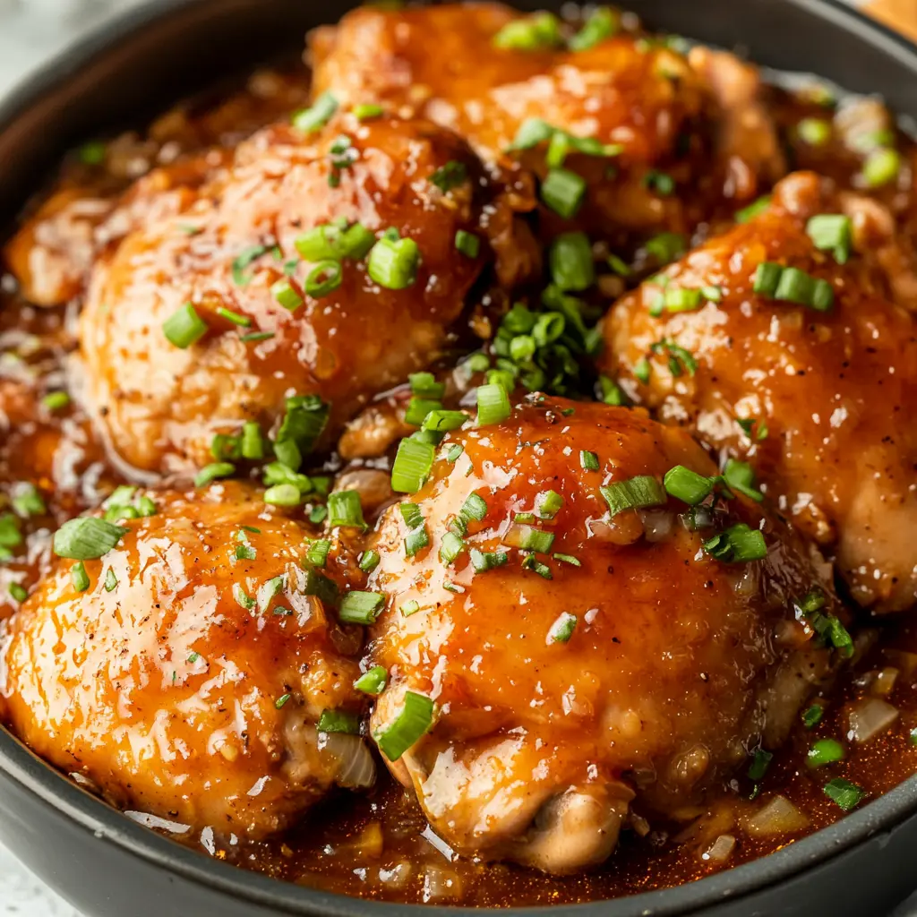 Crock Pot Honey Garlic Chicken Easy Weeknight Dinner 3 Crock Pot Honey Garlic Chicken centered hero view, clean and uncluttered