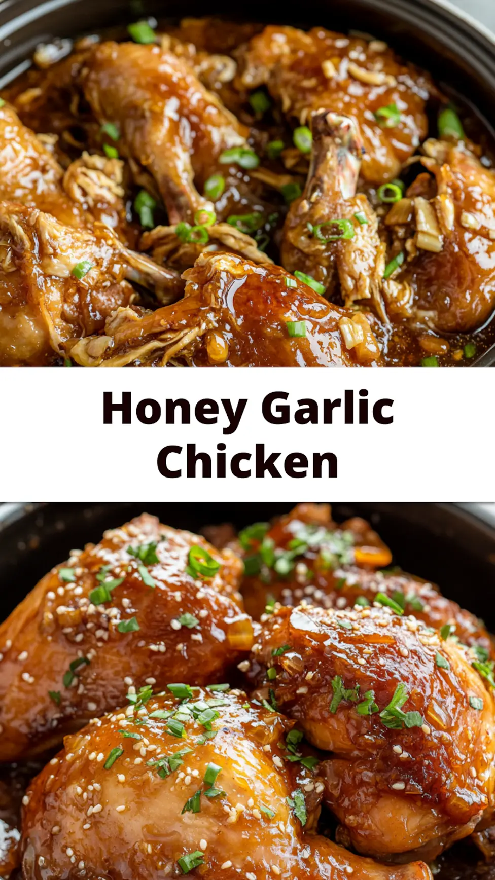 Crock Pot Honey Garlic Chicken Easy Weeknight Dinner 4 Crock Pot Honey Garlic Chicken centered hero view, clean and uncluttered
