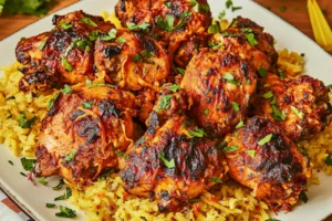 Fiesta Chicken Recipe Easy Weeknight Dinner Ready Fast FIESTA CHICKEN centered hero view, clean and uncluttered