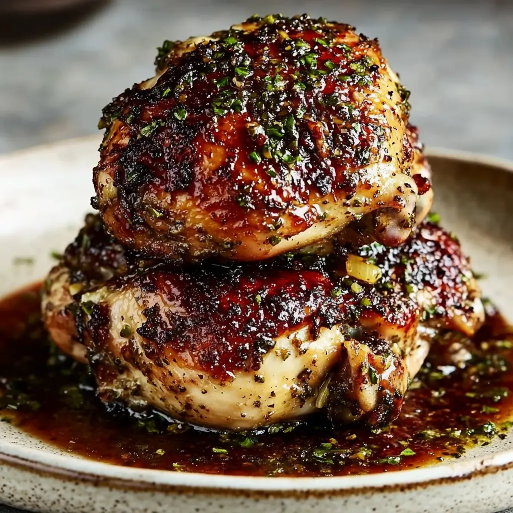 Garlic Herb Chicken centered hero view, clean and uncluttered