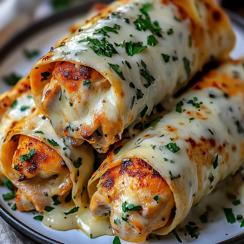 Low Carb Cheesy Garlic Chicken Wraps Easy Weeknight Dinner 3 LOW CARB CHEESY GARLIC CHICKEN WRAPS centered hero view, clean and uncluttered