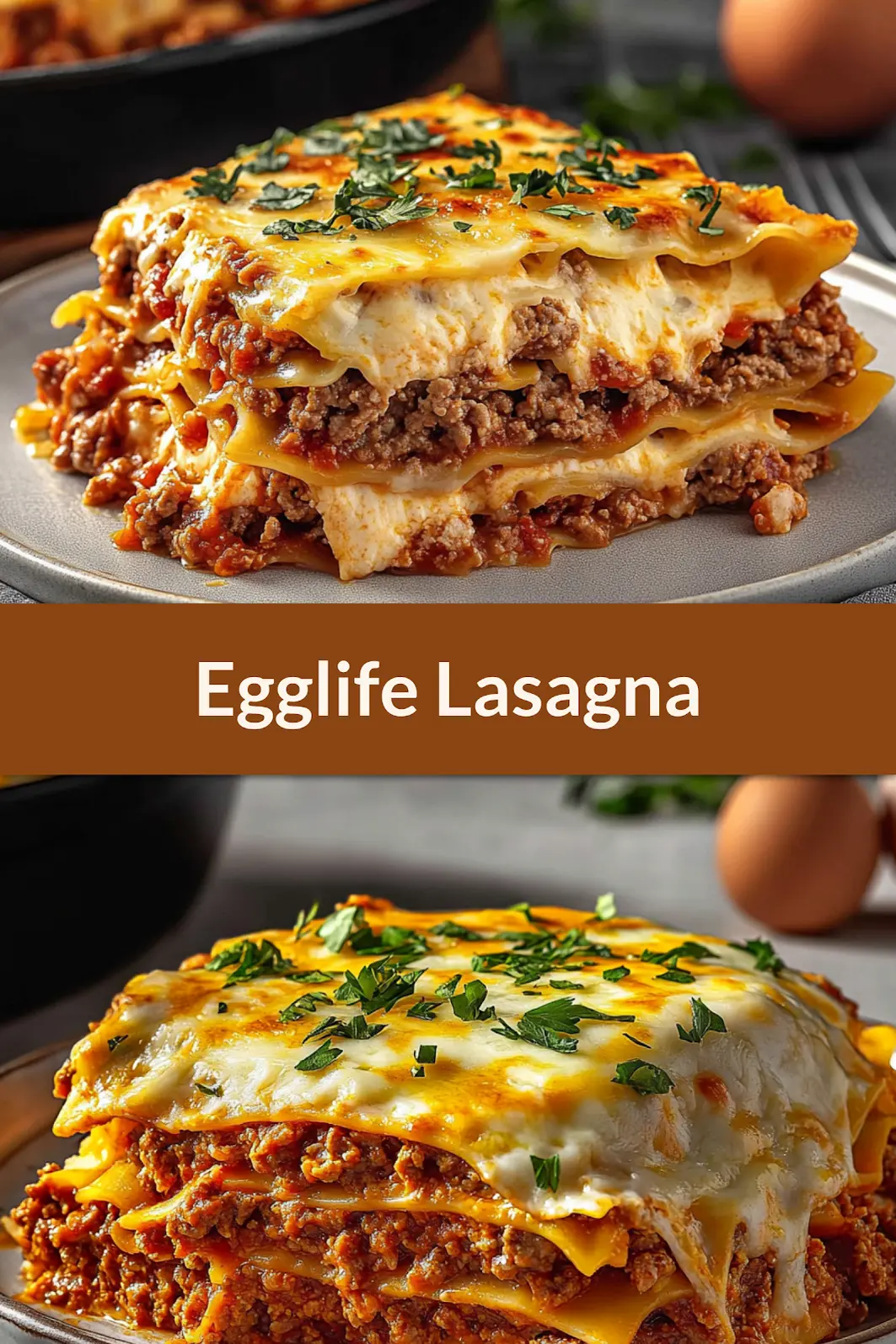 Low-Carb Egglife Lasagna Easy Weeknight Dinner Recipe 4 LOW CARB EGGLIFE LASAGNA centered hero view, clean and uncluttered