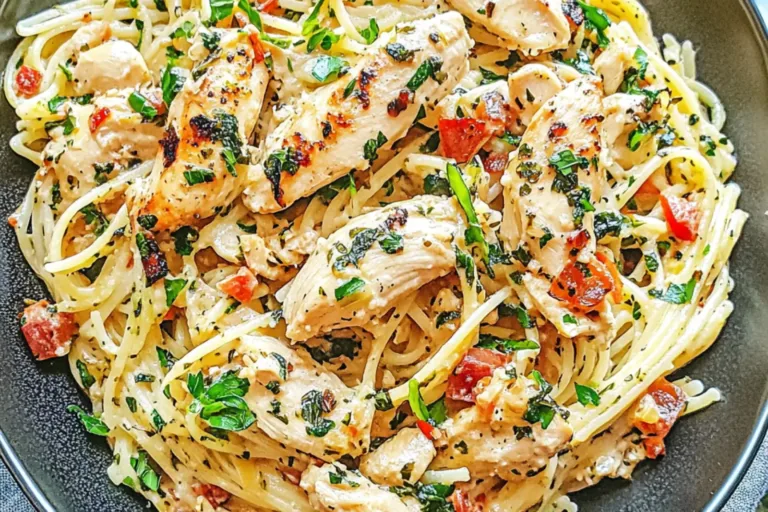 OLIVE GARDEN TUSCAN CHICKEN PASTA centered hero view, clean and uncluttered